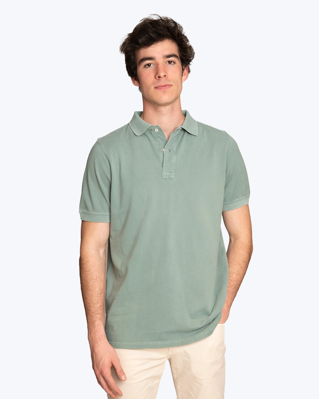 POLO DE MANGA CORTA VERDE CLARO TWAY