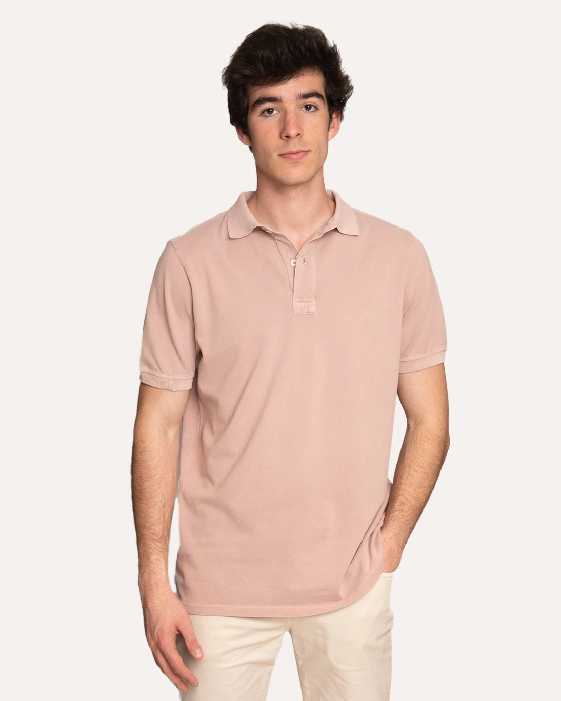 POLO DE MANGA CORTA ROSA CLARO TWAY