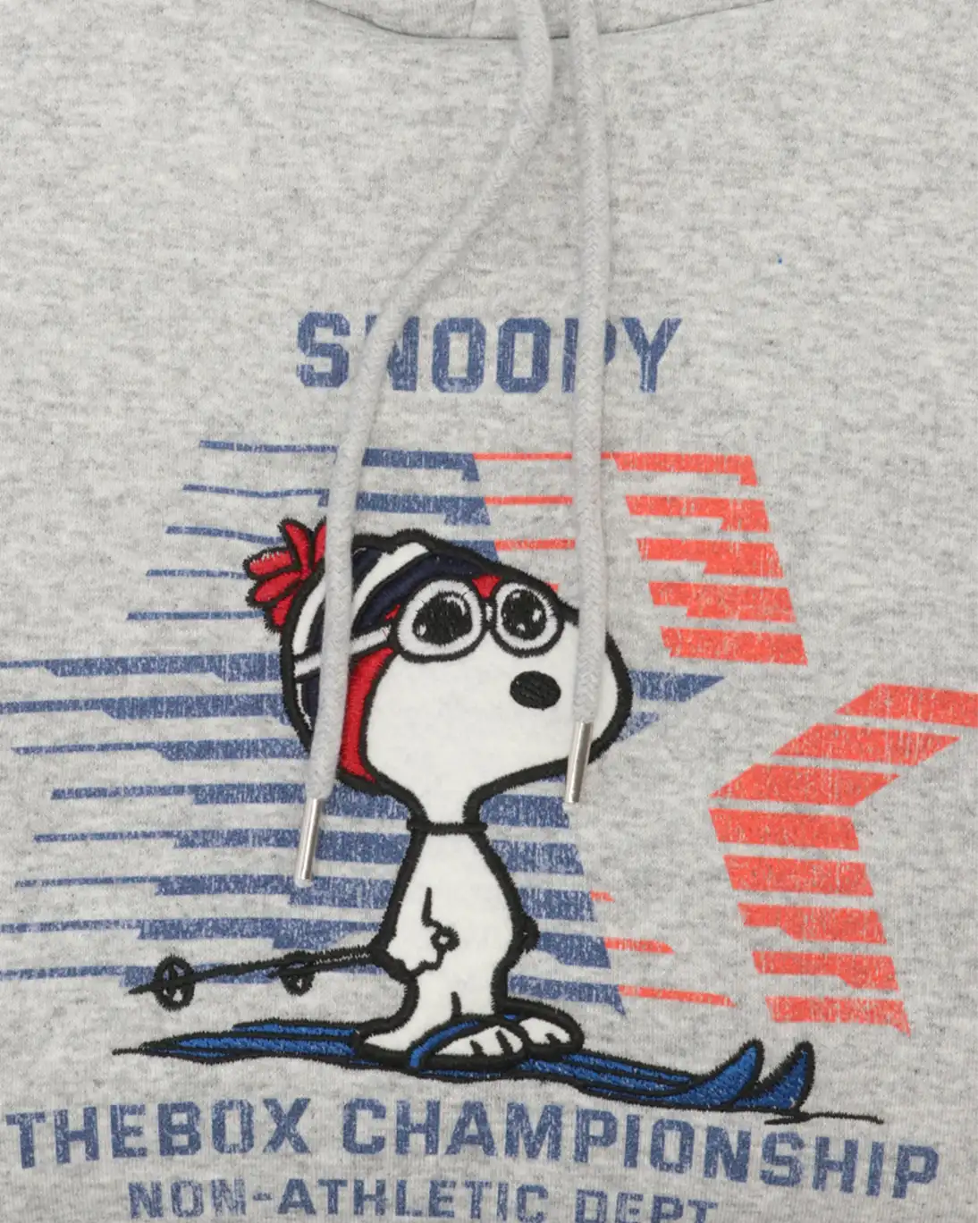 SUDADERA CON CAPUCHA SNOOPY CHAMPIONSHIP GRIS INTHEBOX