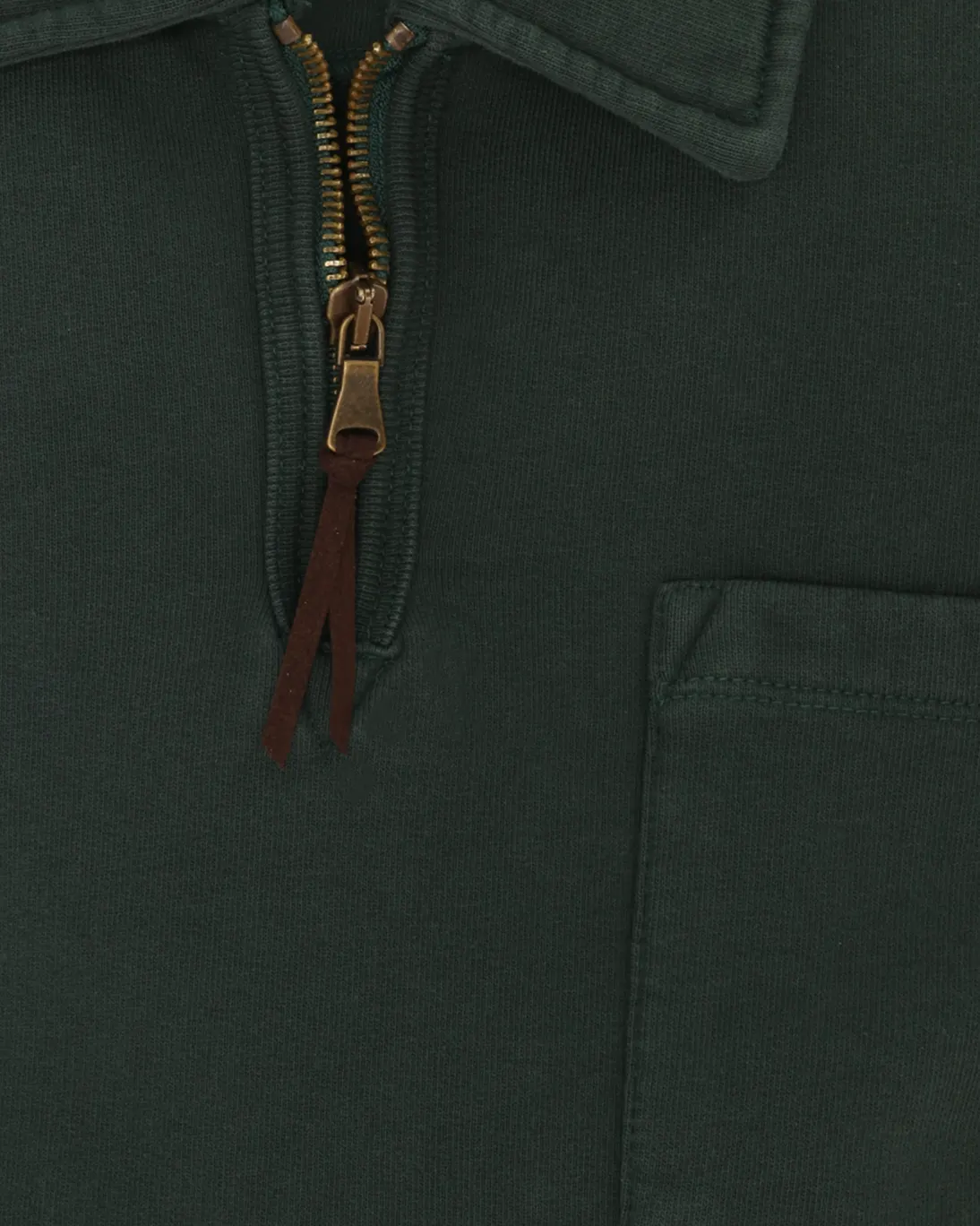 SUDADERA POLO CON CREMALLERA VERDE OSCURO INTHEBOX