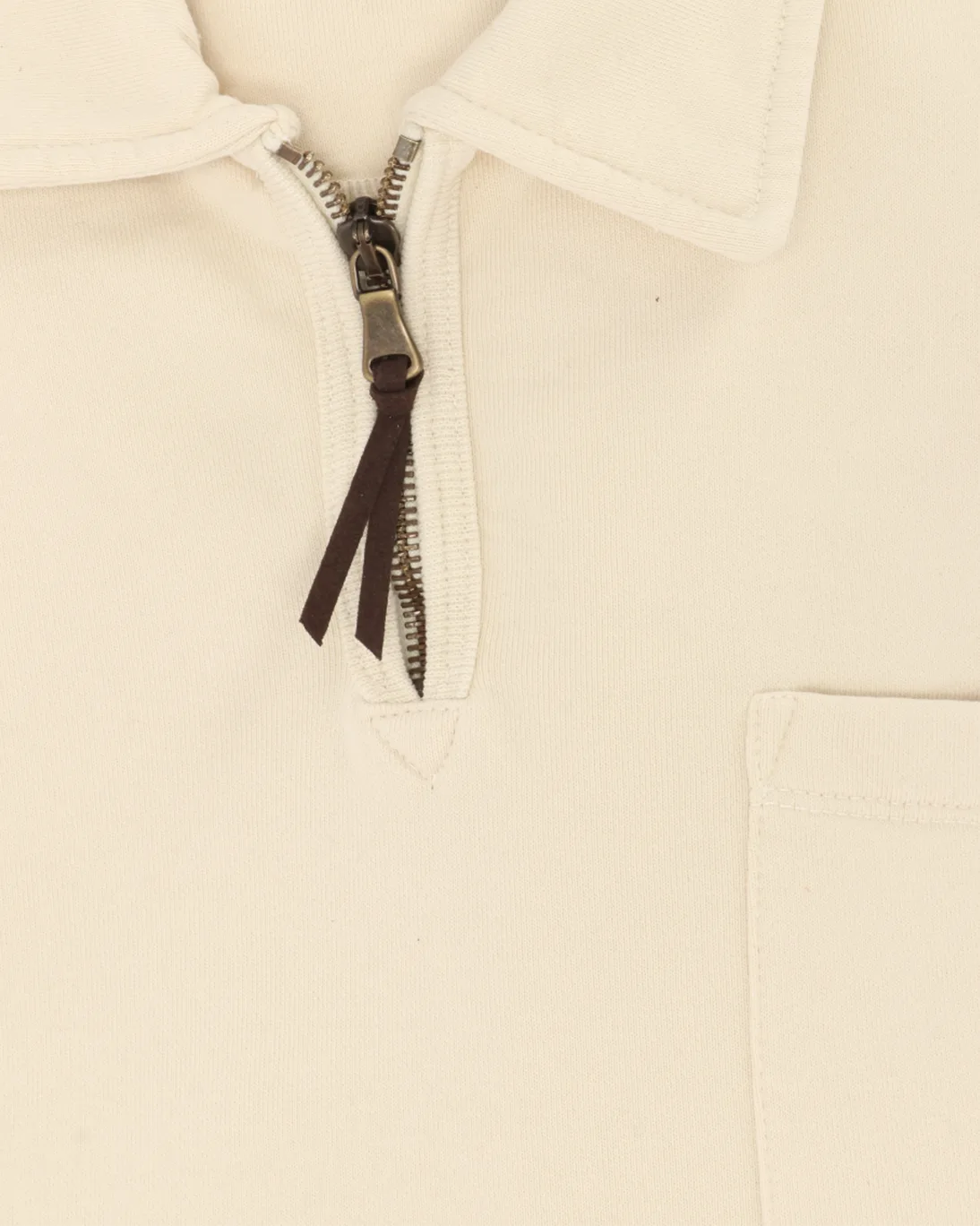 SUDADERA POLO CON CREMALLERA BEIGE INTHEBOX