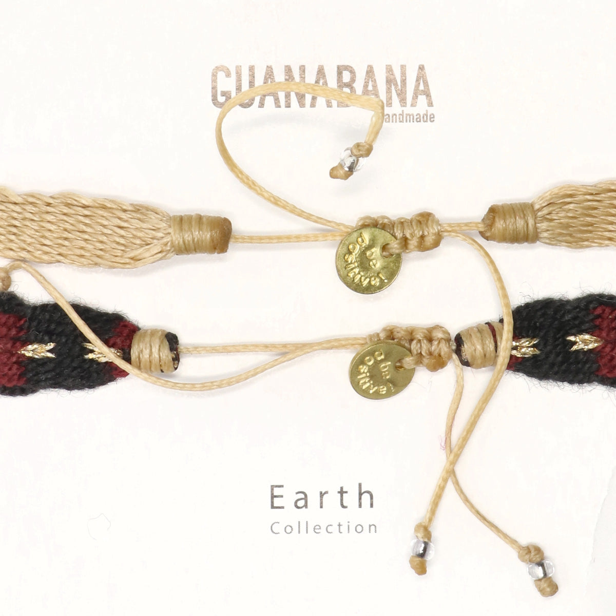 SET 2 PULSERA GUANABANA BURDEOS-BEIGE / U