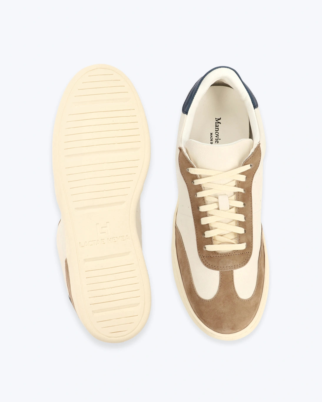ZAPATILLAS BLANCAS Y BEIGE MANOVIE TOSCANE