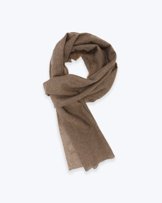 BUFANDA DE ESPIGA MARRÓN FULHAM