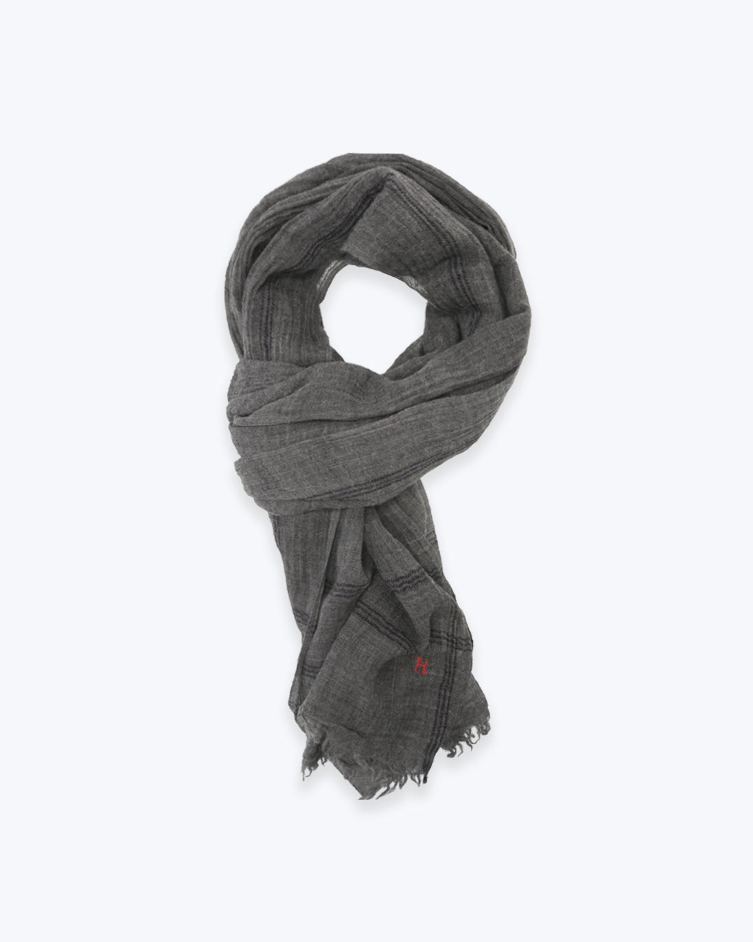 BUFANDA DE LANA CUADROS GRISES HARTFORD