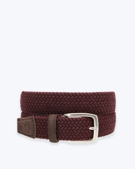 CINTURÓN TRENZADO BURDEOS TWAY
