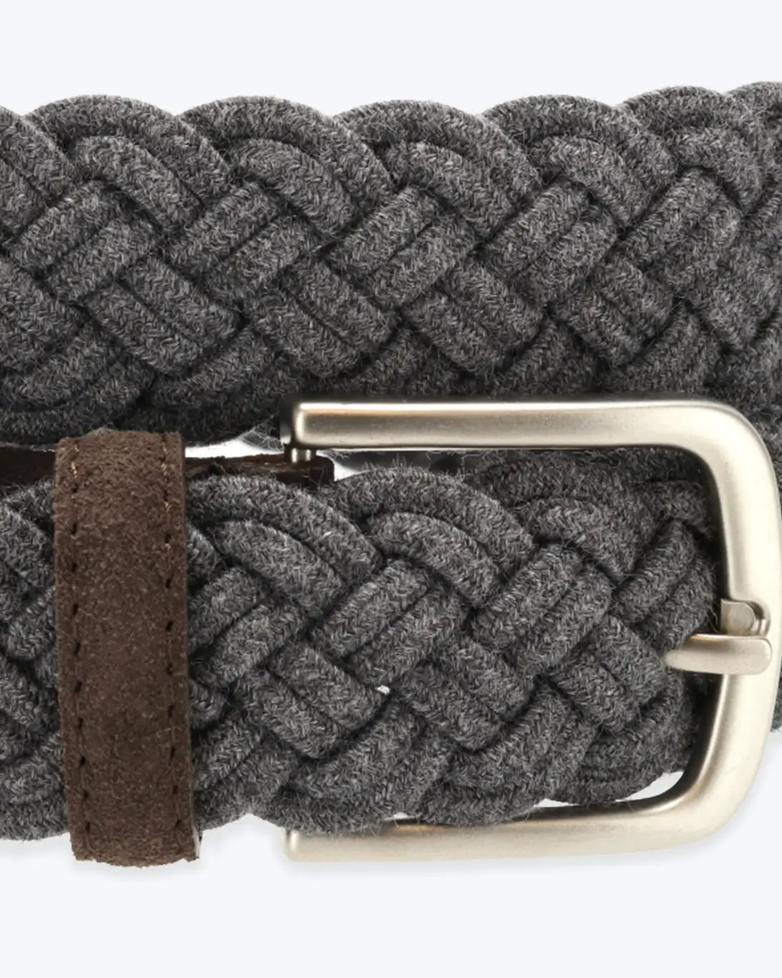 CINTURÓN GRIS TRENZADO DE ALGODÓN TWAY
