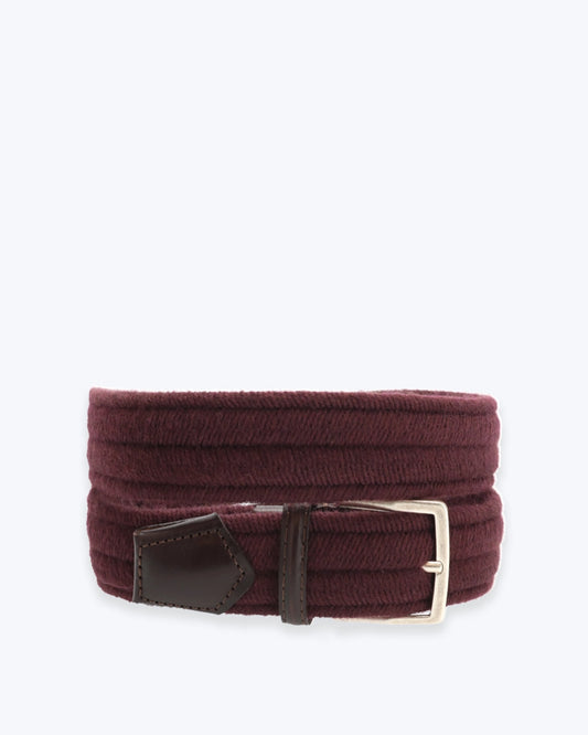 CINTURÓN DE ESPIGA BURDEOS ELÁSTICO ATHISON