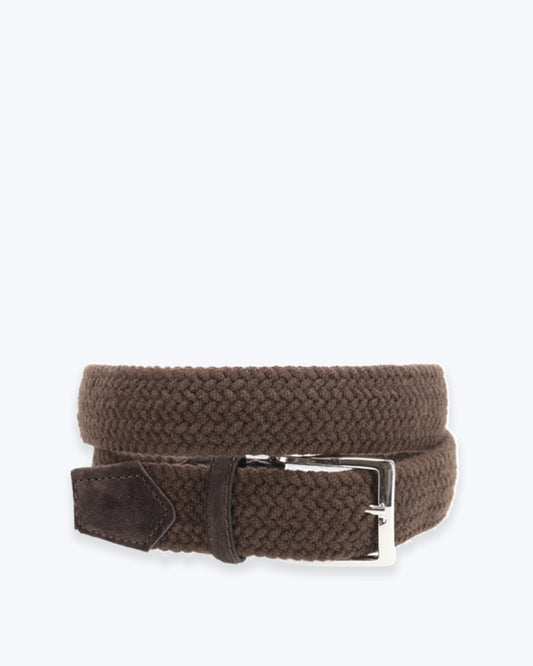 CINTURÓN TRENZADO ELÁSTICO MARRÓN ATHISON