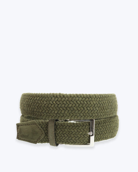 CINTURÓN TRENZADO ELÁSTICO VERDE ATHISON
