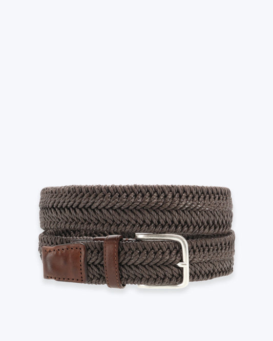 CINTURÓN ELÁSTICO DE PIEL MARRÓN GAVAZZENI