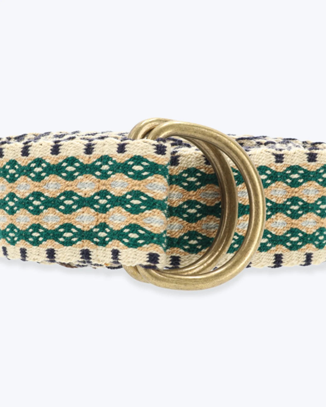 CINTURÓN ÉTNICO BEIGE-VERDE GUANABANA
