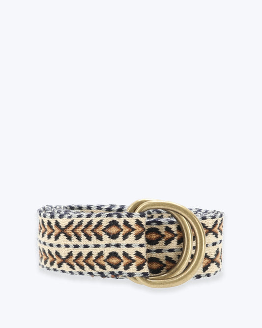 CINTURÓN ÉTNICO BEIGE-MARRÓN GUANABANA