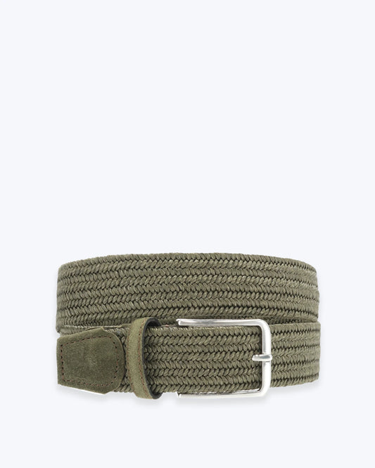 CINTURÓN TRENZADO ELÁSTICO VERDE ATHISON