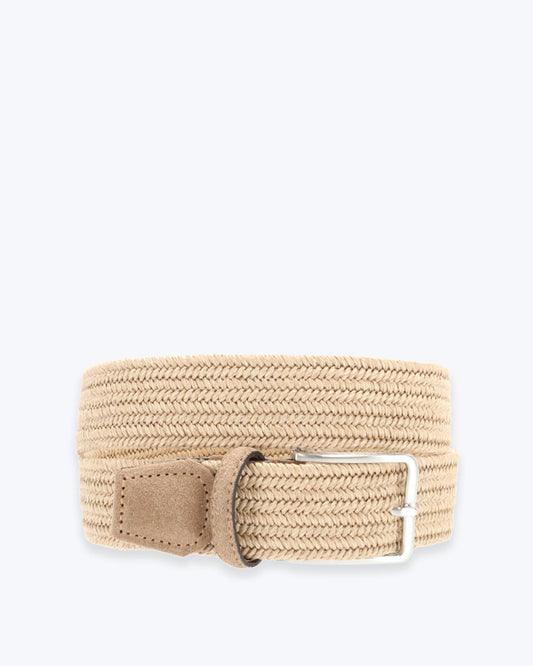 CINTURÓN TRENZADO ELÁSTICO BEIGE ATHISON