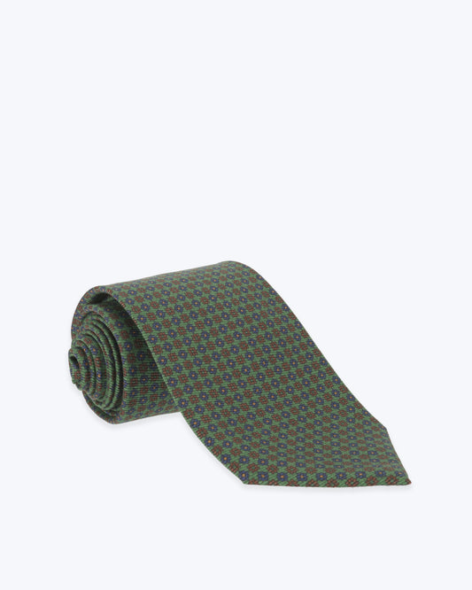 CORBATA DE SEDA FULHAM 2/VERDE FLORES / U