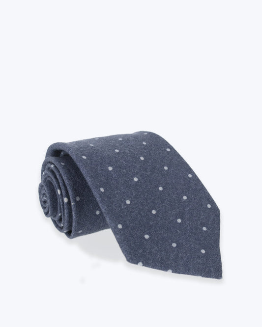 CORBATA AZUL TOPOS BLANCOS FULHAM