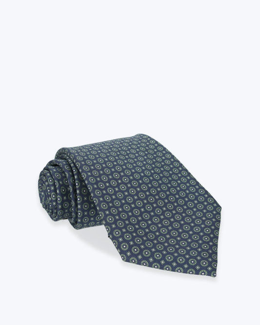 CORBATA DE SEDA AZUL ESTAMPADA FULHAM