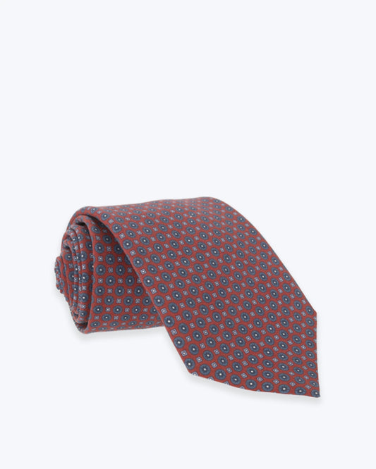 CORBATA DE SEDA BURDEOS ESTAMPADA FULHAM