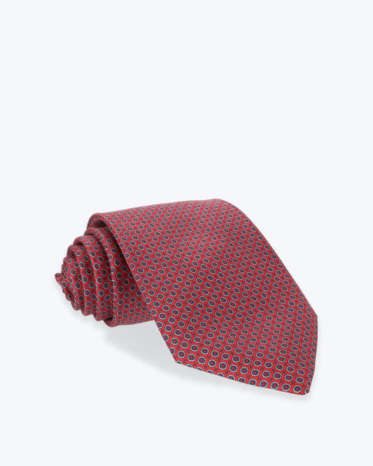CORBATA DE SEDA ROJA ESTAMPADA FULHAM