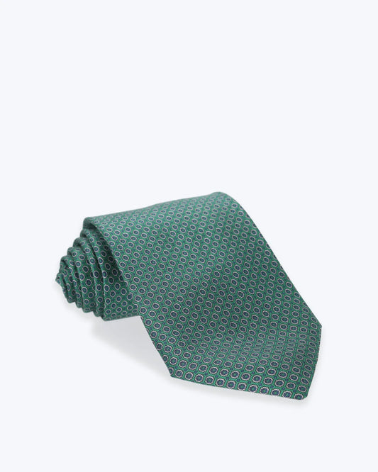 CORBATA DE SEDA VERDE ESTAMPADA FULHAM