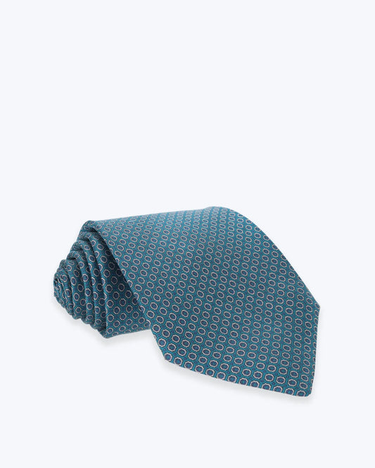 CORBATA DE SEDA AZUL ESTAMPADA FULHAM