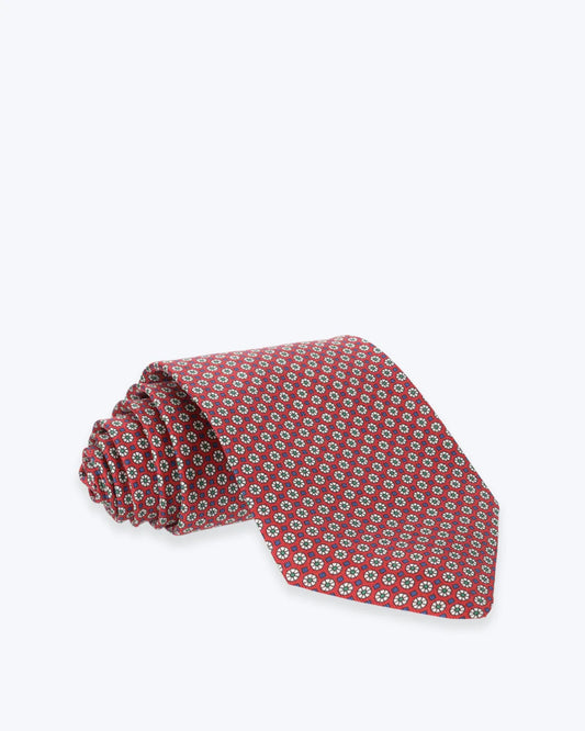 CORBATA ROJA CON FLORES FULHAM