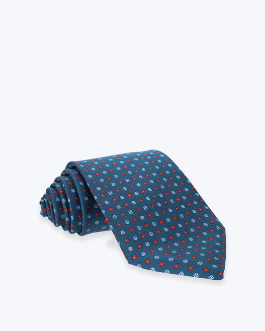 CORBATA DE SEDA AZUL ESTAMPADA FULHAM