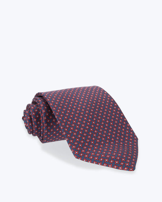 CORBATA DE SEDA AZUL ESTAMPADA FULHAM