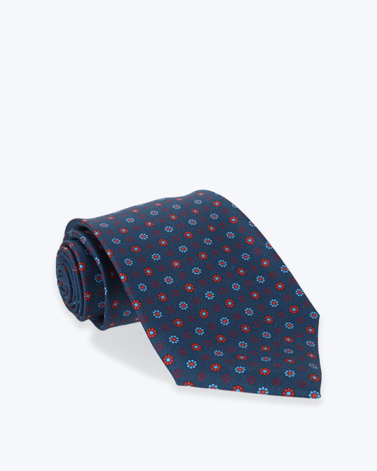 CORBATA DE SEDA AZUL PETRONIUS