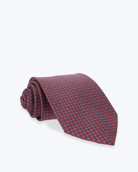 CORBATA DE SEDA ROJA ESTAMPADA FULHAM