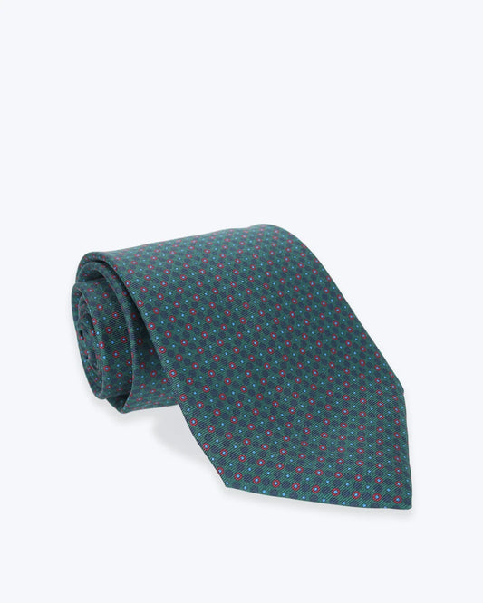 CORBATA DE SEDA VERDE ESTAMPADA FULHAM