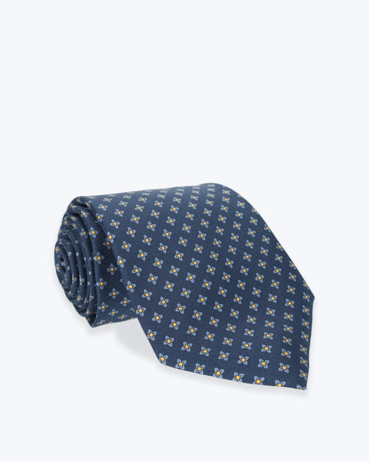 CORBATA DE SEDA NAVY CON FLORES FULHAM