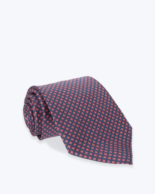 CORBATA DE SEDA NAVY CON FLORES FULHAM
