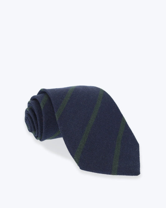 CORBATA DE LANA NAVY CON RAYAS FULHAM