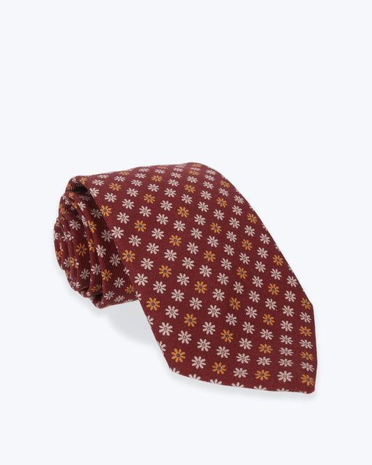 CORBATA DE LANA TEJA CON FLORES FULHAM