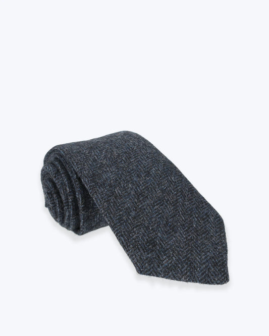 CORBATA DE LANA ESPIGA AZUL ATKINSONS