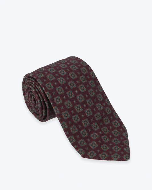 CORBATA BURDEOS ESTAMPADA FULHAM