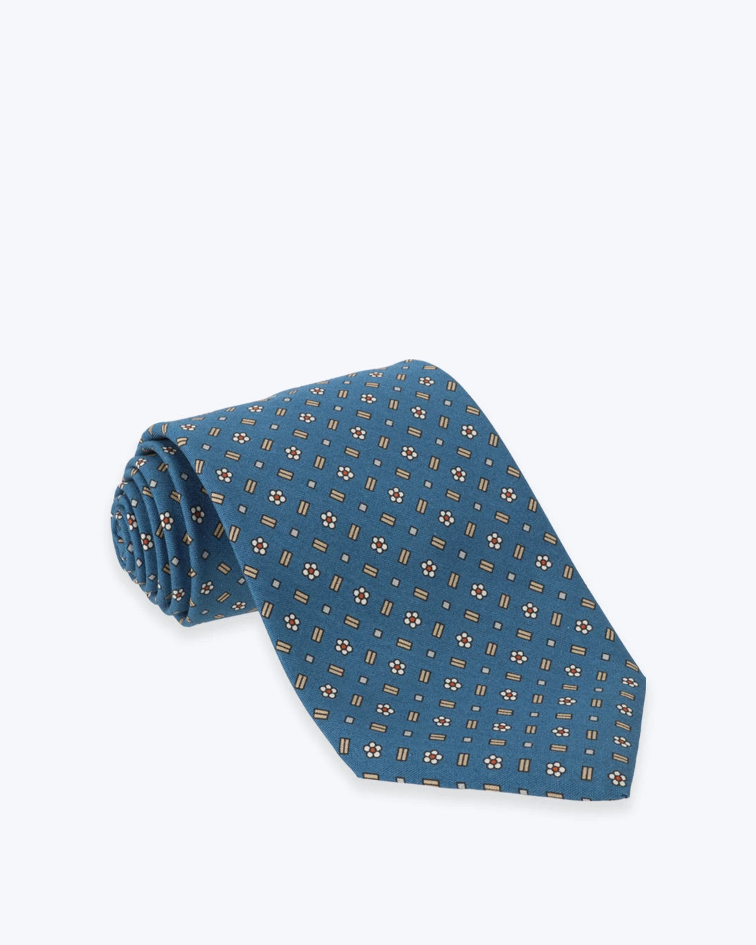 CORBATA DE SEDA AZUL ESTAMPADA ALTEA