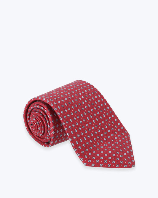 CORBATA DE SEDA ROJA ESTAMPADA FULHAM