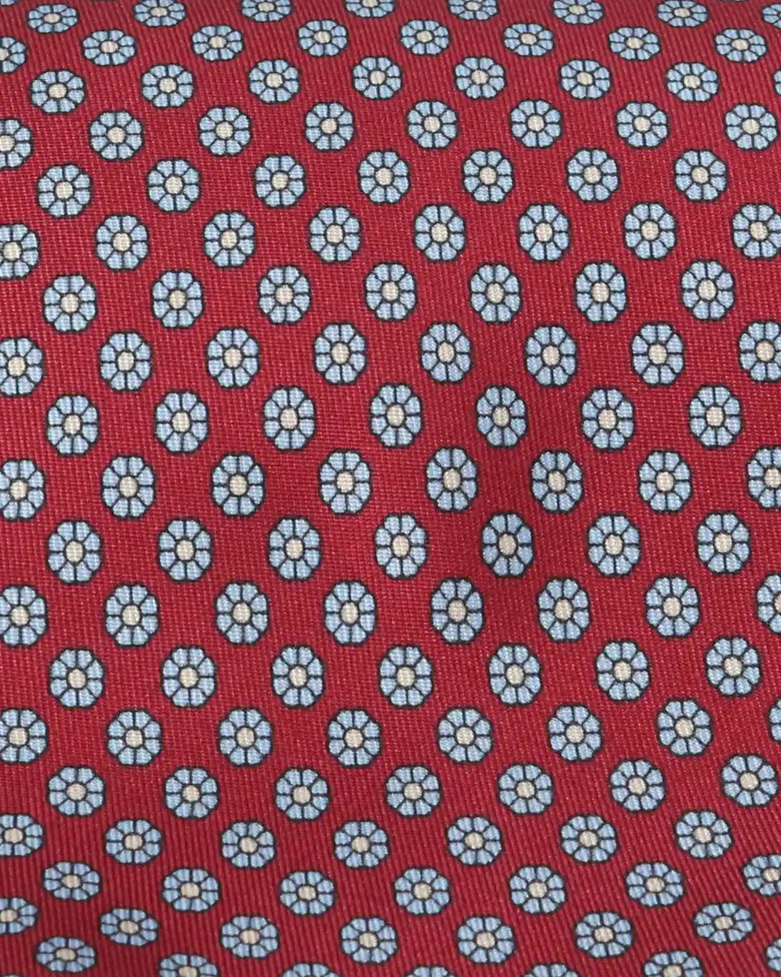 CORBATA DE SEDA BURDEOS CON FLORES FULHAM