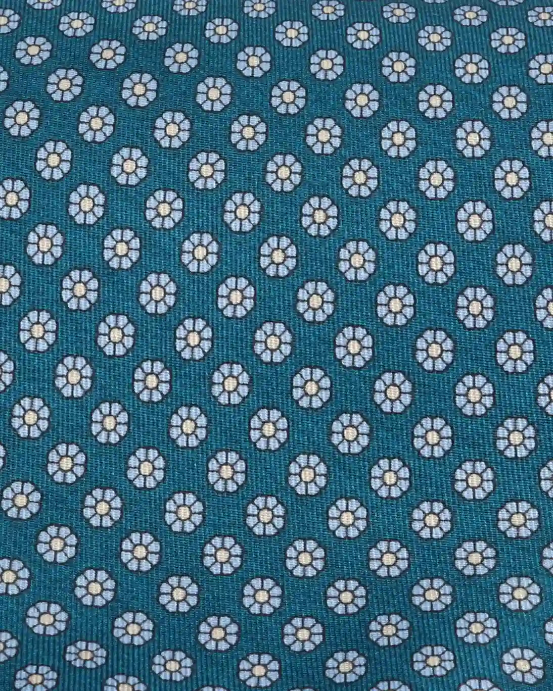 CORBATA DE SEDA VERDE AGUA CON FLORES FULHAM