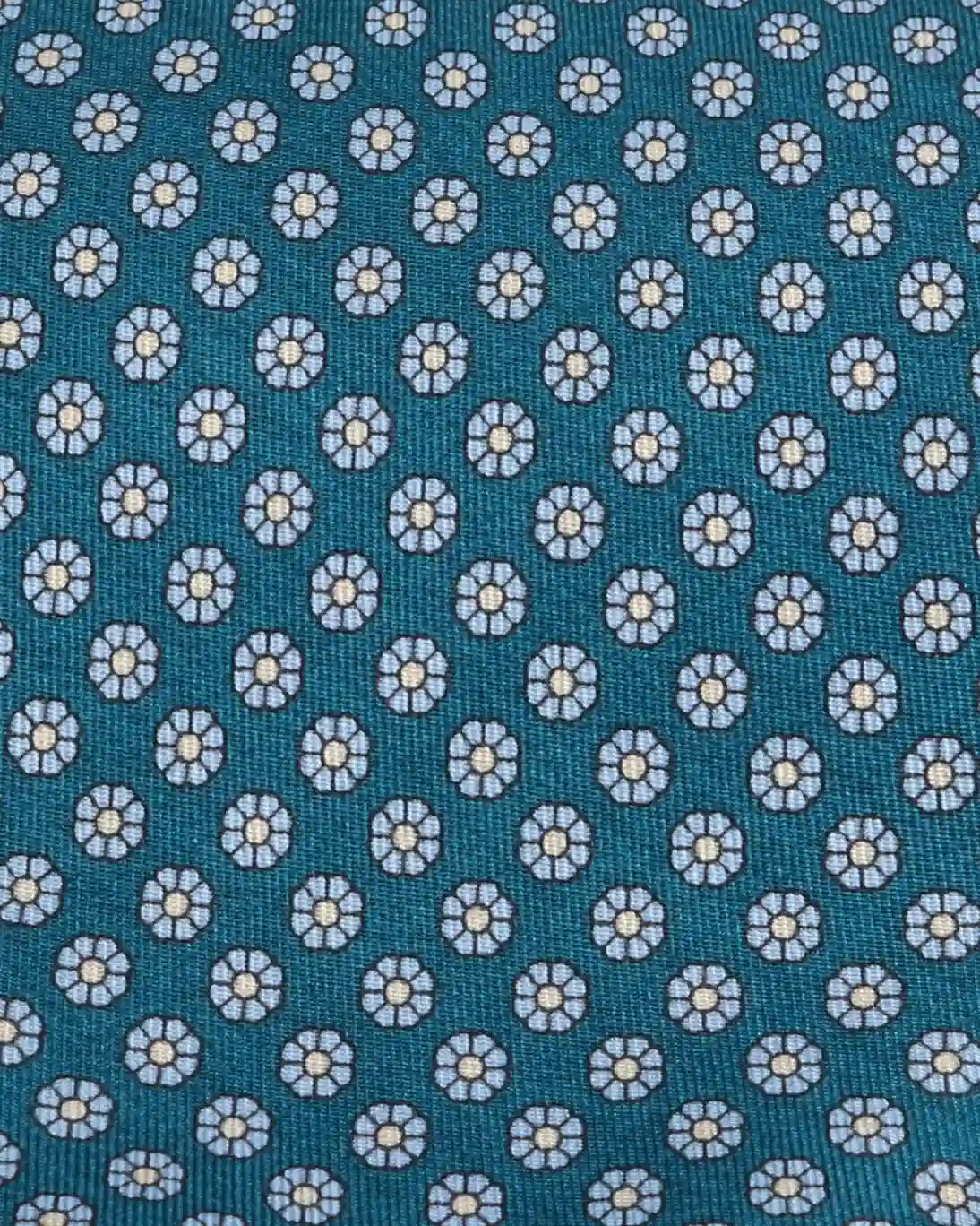 CORBATA DE SEDA AZUL CON FLORES FULHAM