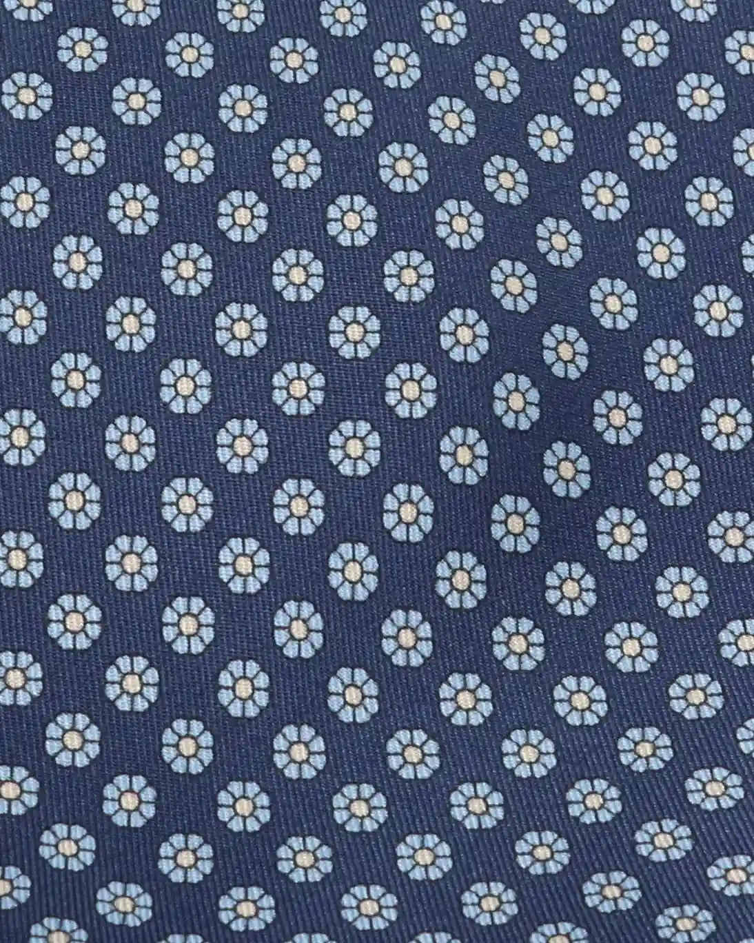 CORBATA DE SEDA AZUL MARINO CON FLORES FULHAM