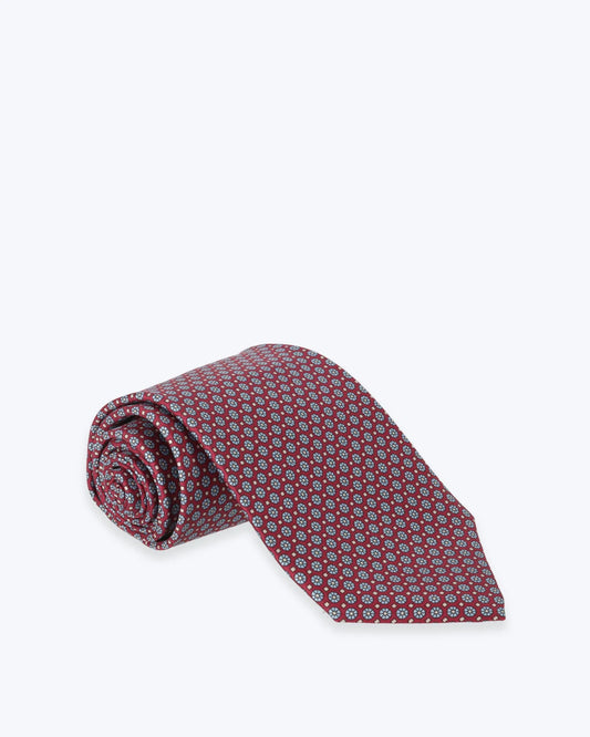 CORBATA DE SEDA ROJA ESTAMPADA FULHAM