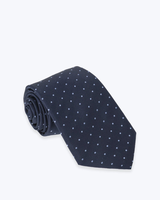 CORBATA DE SEDA AZUL CON PUNTOS FULHAM