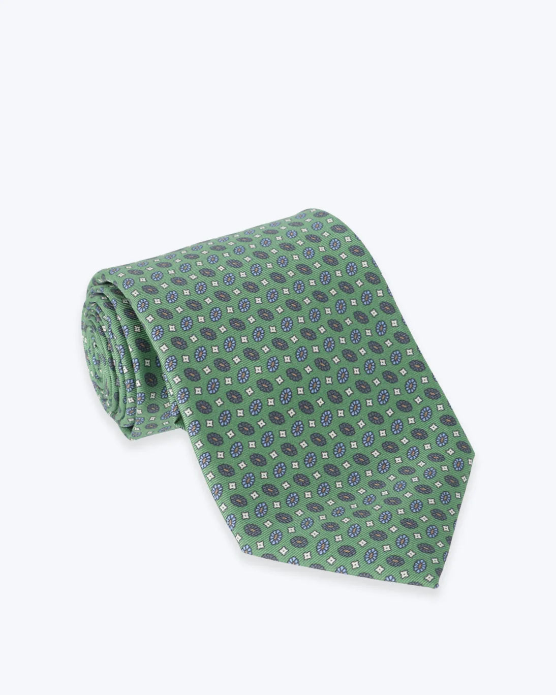CORBATA VERDE DE SEDA ESTAMPADA FULHAM