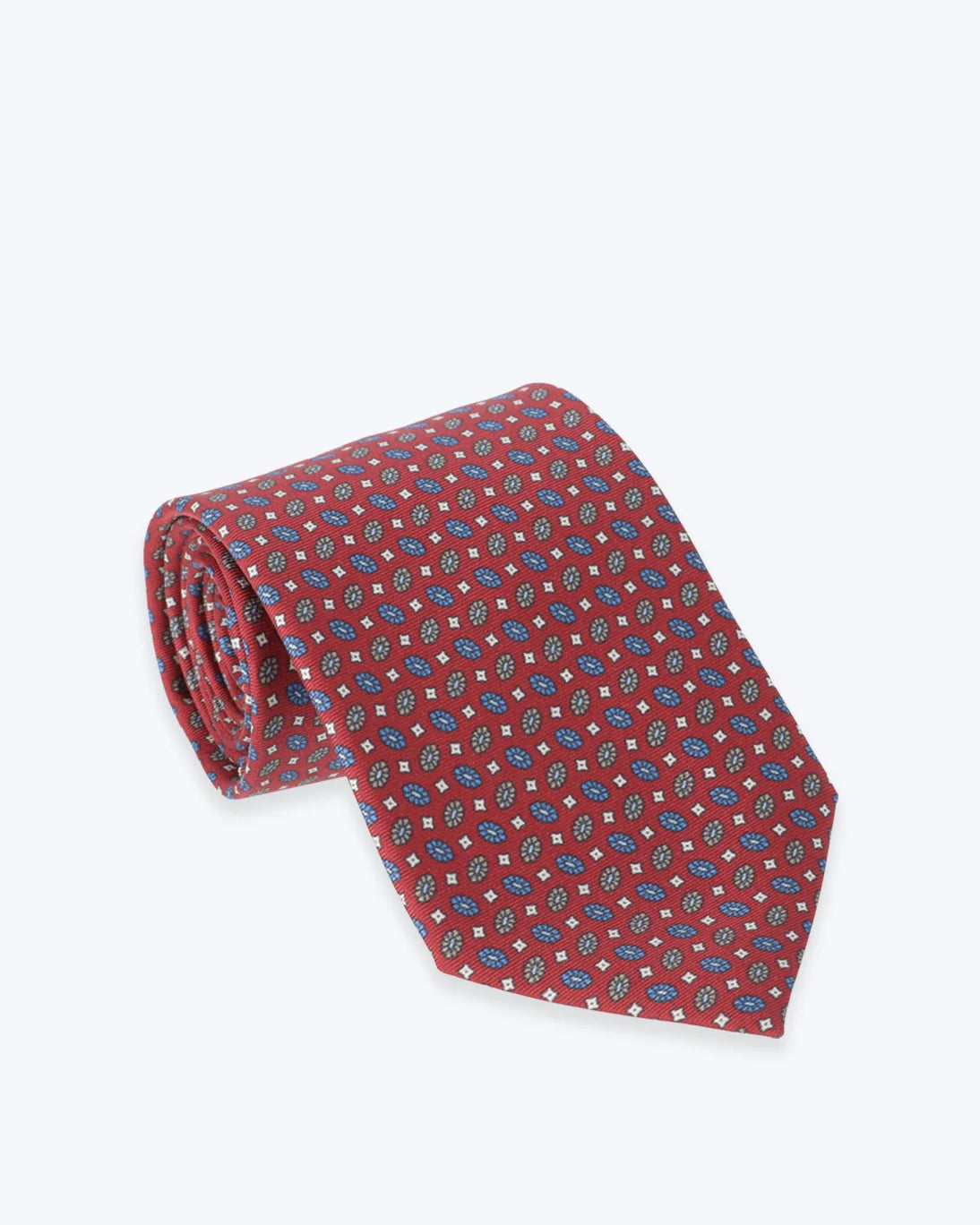 CORBATA DE SEDA ROJA ESTAMPADA FULHAM