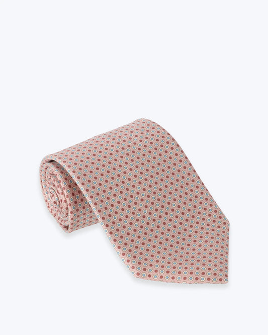 CORBATA DE SEDA ROSA CLARO ESTAMPADA FULHAM