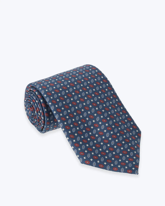 CORBATA DE SEDA AZUL ESTAMPADA FULHAM